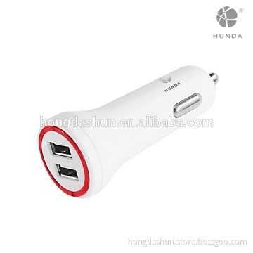 High Speed portable mobile phones battery 24W 4.8A 2port car charger